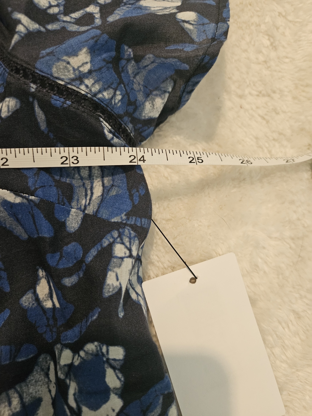 NWT Joie Floral Blue Blouse Plus Size 3X Business Casual Feminine Summer Work - Picture 6 of 9